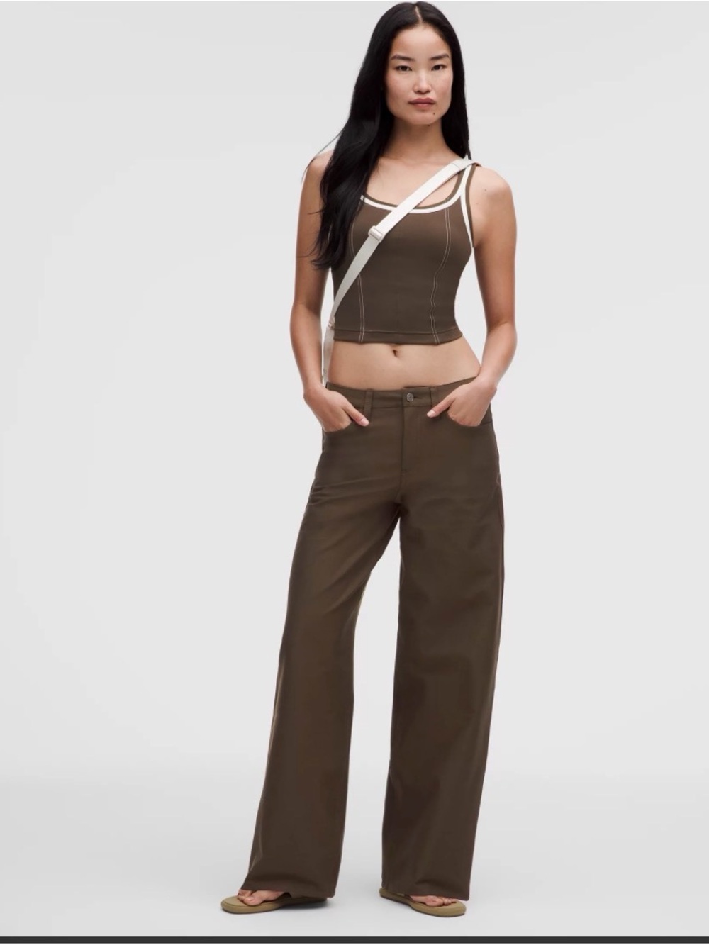 lululemon athletica Wide-Leg Pants in Walnut Crunch Brown